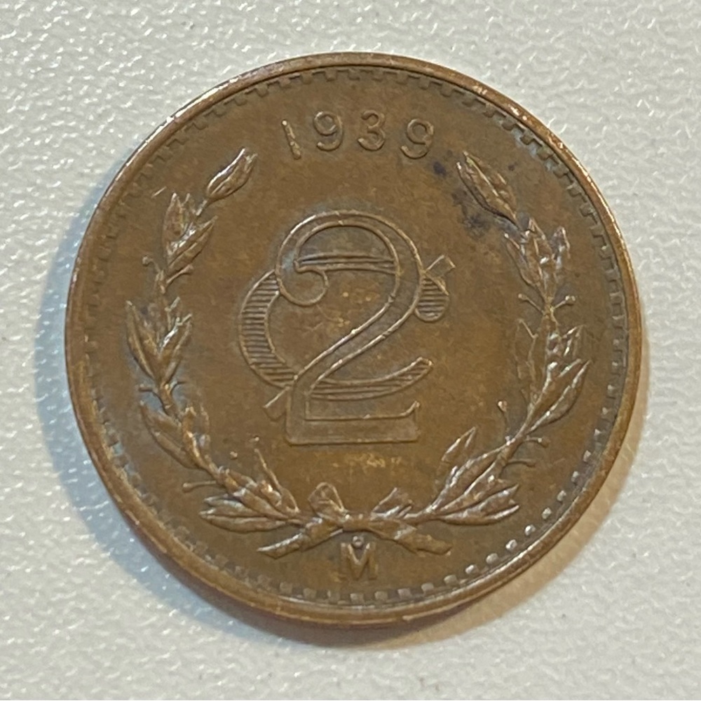 RARE 1939 - 2 Pesos